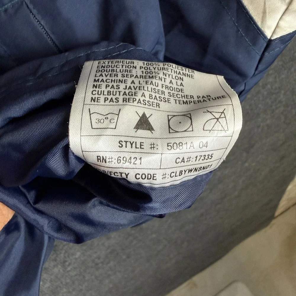 Reebok NFL On Field New England Patriots Jacket Full Zip Windbreaker M Blue Grey
